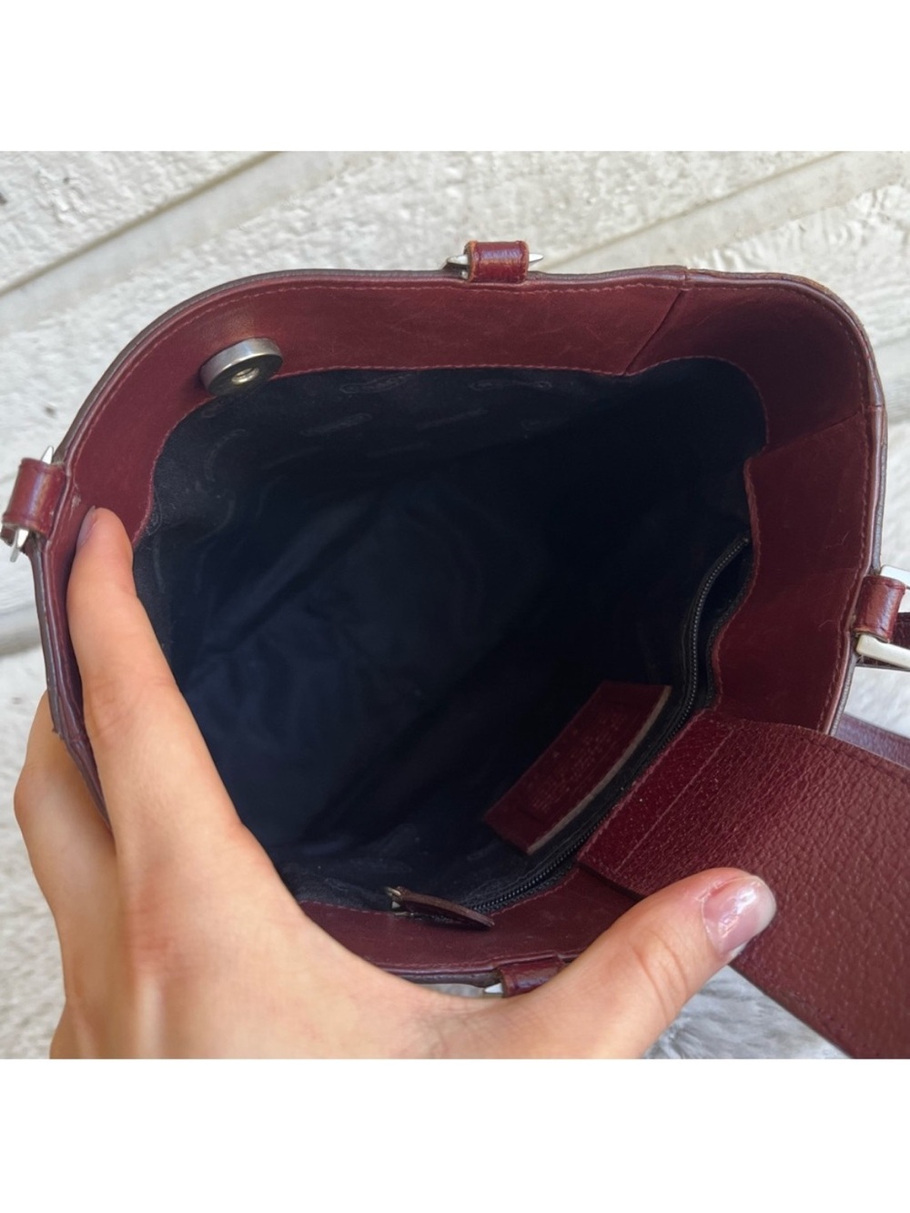 COACH Burgundy Y2K Magazine Tote Shoulder Bag 6706 Vintage - Picture 3 of 13